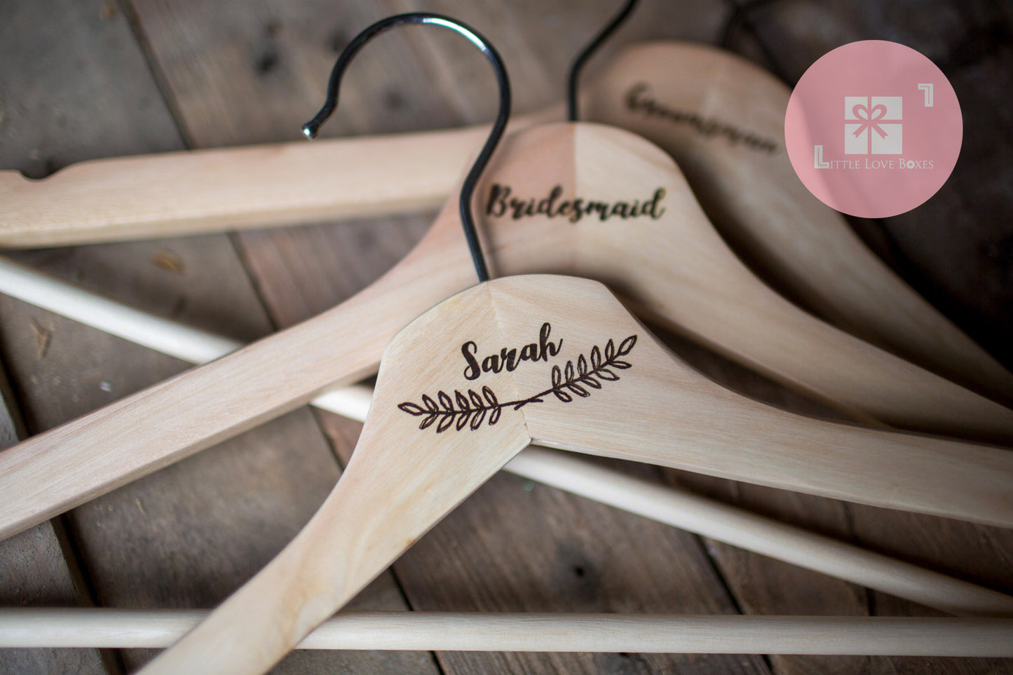 Personalised Wooden Hangers - Little Love Boxes