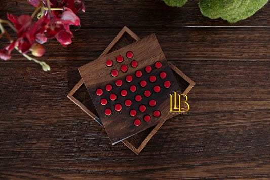 9002 Solitaire game, personalised gift, wooden coloured game, gift for kids and adults, puzzle, personalised gift, brain teaser, games for kids - Little Love Boxes