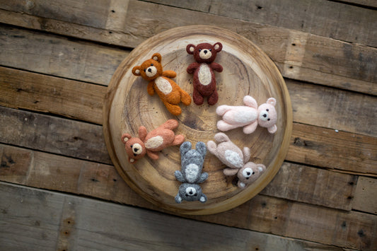 1019 Little teddies (Newborn Photography Prop) - Little Love Boxes