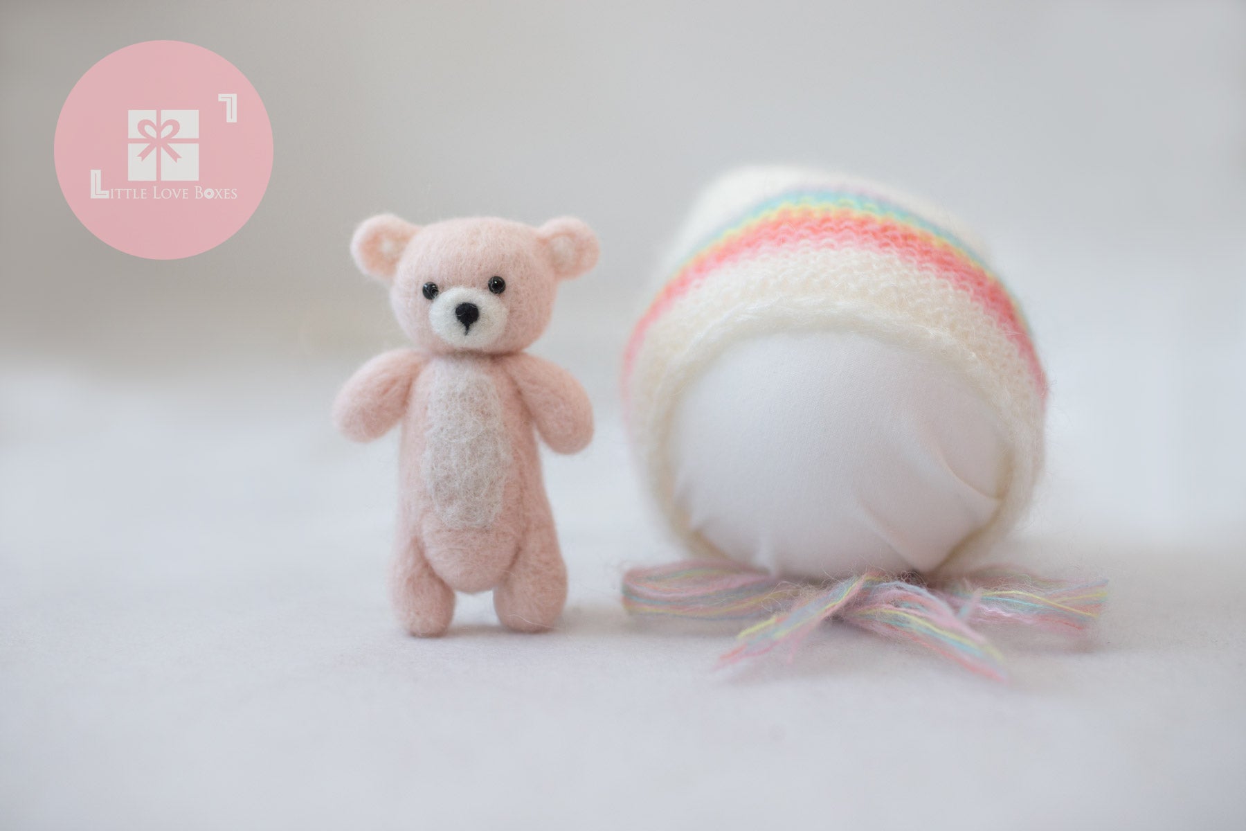 1020 Rainbow Bonnets (newborn) - Little Love Boxes