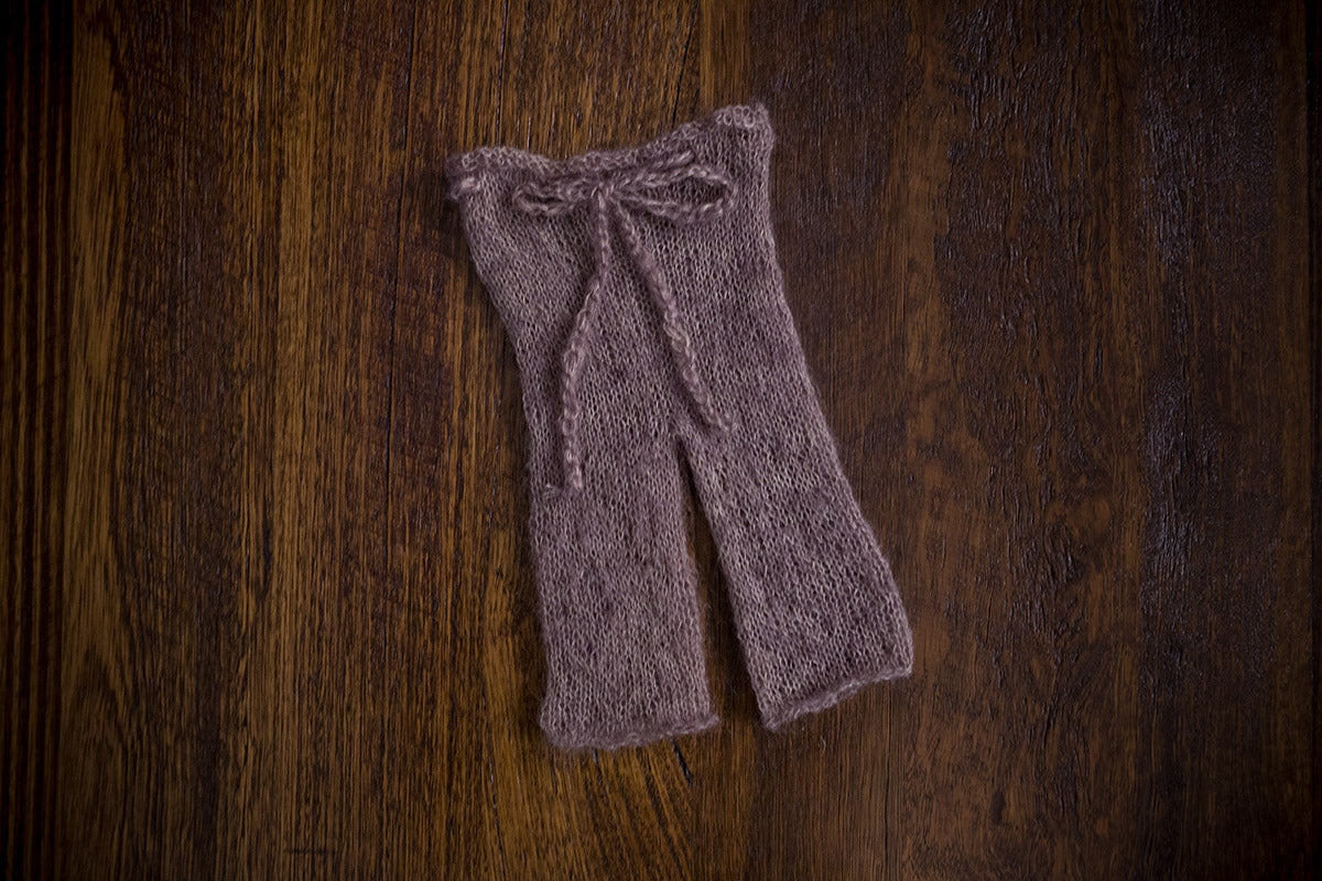 1014a Classic Knit Long Pants Taupe (newborn) - Little Love Boxes