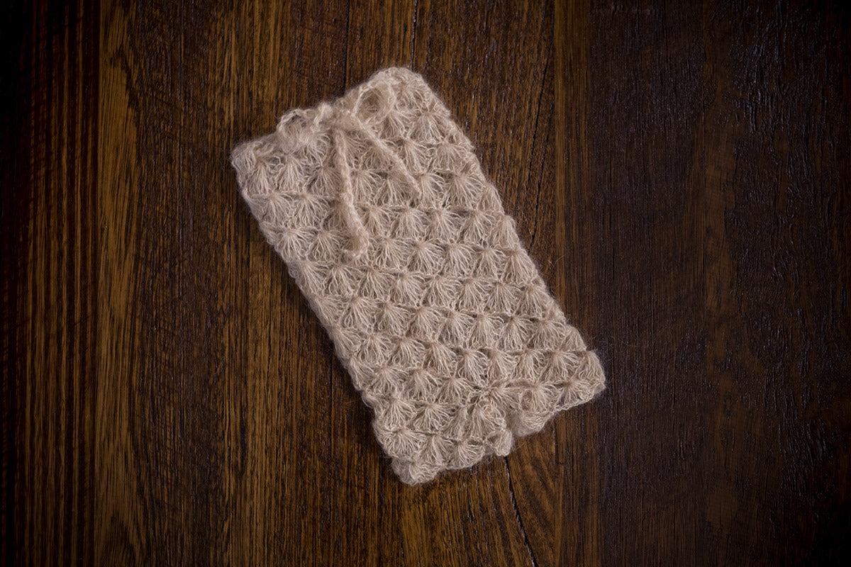 1011 Lace Knit Pants Beige (newborn) - Little Love Boxes