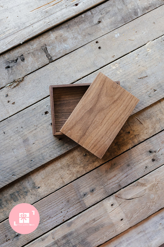 5008 Dark Timber Photo Box, Fit 4x6" Photo  (Smooth Finish) - Little Love Boxes